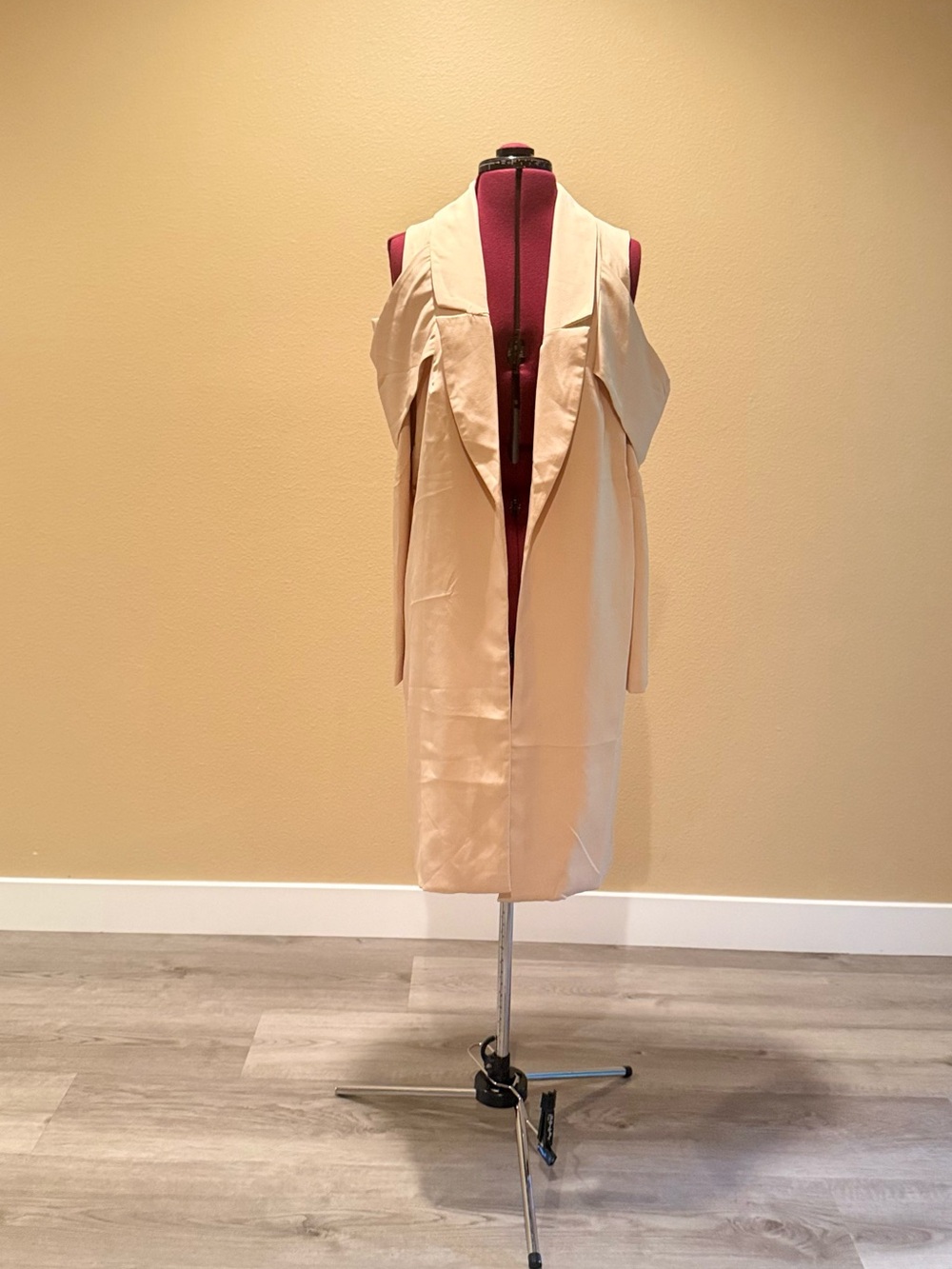 Love Culture Cream Sleeveless Trench Vest